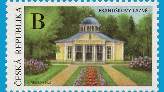 Františkovy Lázně jsou na poštovní známce